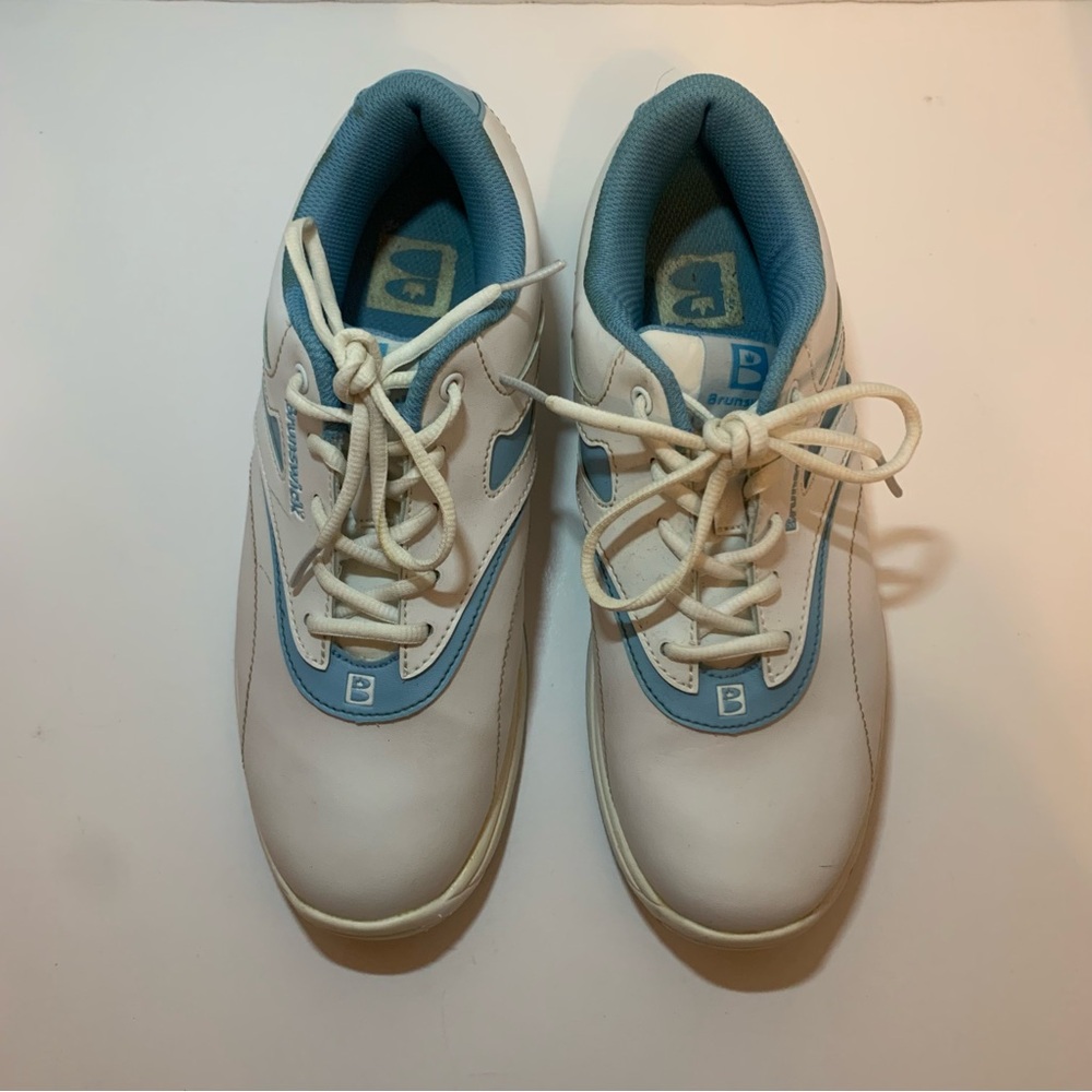 Brunswick Silk Bowling Shoes FlexSlide Technology Blue and White Women’s Size 9